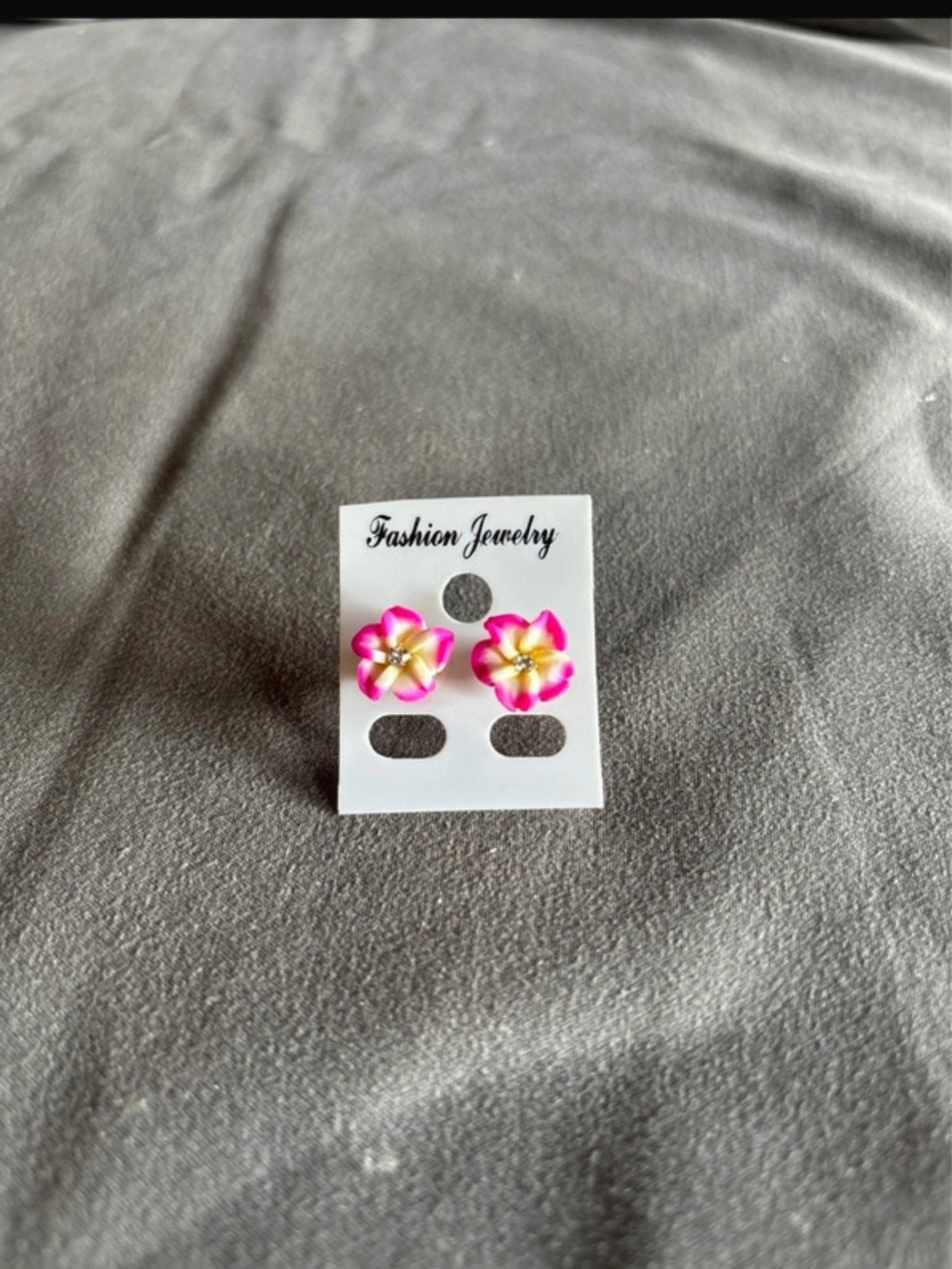 Pink & Yellow Flower Stud Earrings NWT